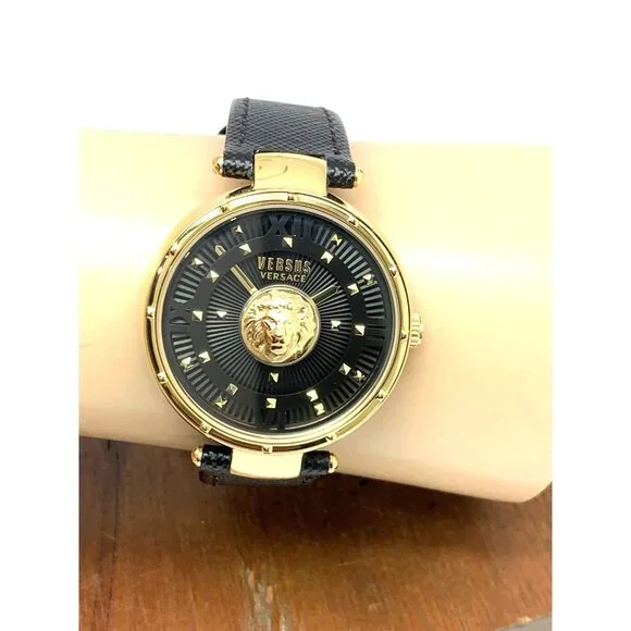 Versus by Versace Women\'s Watch VSPHH1121 Black Dial Gold Case Leather Band 38mm Versus by Versace Women main image 2